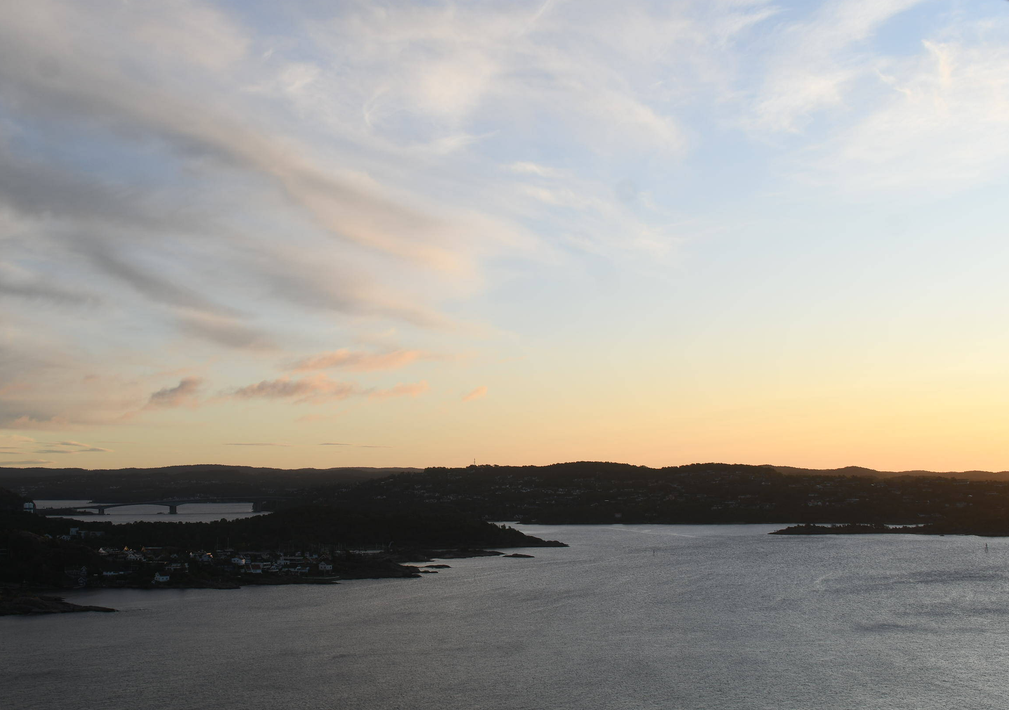 Webkamerabilde som viser skydekke over Kristiansand 16.09.2026